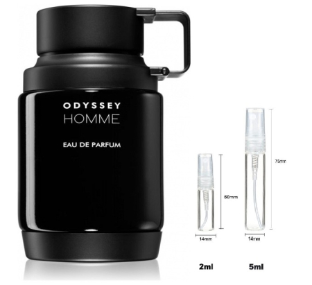 Brand - Sticluță transparentă reutilizabilă cu spray și capac pentru  Armaf Odyssey Homme For Men EDP