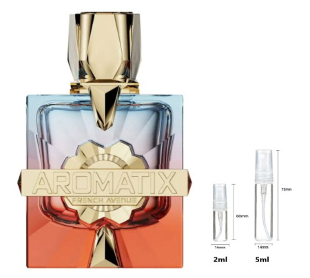 Mostre Reincarcabile - Sticluță transparentă reutilizabilă  cu  spray  și  capac  pentru  Aromatix Teas Me  French Avenue