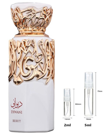 Mostre Reincarcabile - Sticluță transparentă reutilizabilă  cu  spray  și  capac  pentru Diwani Beirut  French Avenue