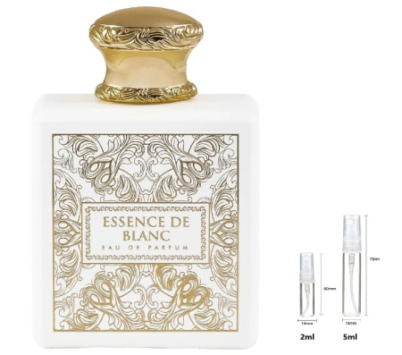 Mostre Reincarcabile - Sticluță transparentă reutilizabilă  cu  spray  și  capac  pentru  Essence De Blanc  French Avenue