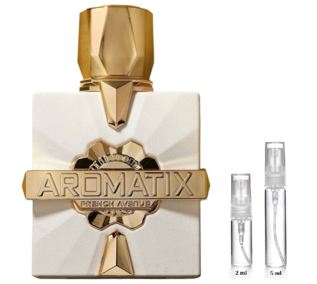 French Avenue - Sticluță transparentă reutilizabilă cu spray și capac pentru  French Avenue Aromatix Platine Blanc Extrait de Parfum Unisex