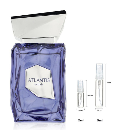 Mostre Reincarcabile - Sticluță transparentă reutilizabilă cu spray și capac pentru French Avenue Atlantis Unisex EDP