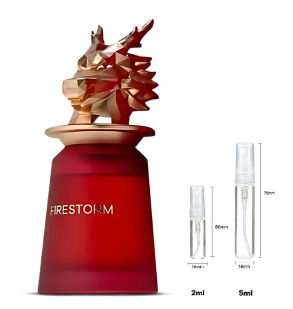 Mostre Reincarcabile - Sticluță transparentă reutilizabilă cu spray și capac pentru  French Avenue Firestorm Unisex EDP