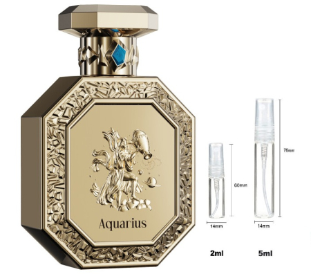 Brand - Sticluță transparentă reutilizabilă cu spray și capac pentru French Avenue Genesis Aquarius Unisex EDP