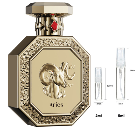 Brand - Sticluță transparentă reutilizabilă cu spray și capac pentru French Avenue Genesis Aries Unisex EDP