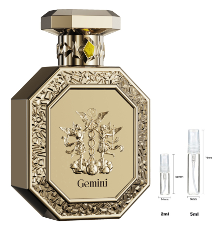 Brand - Sticluță transparentă reutilizabilă cu spray și capac pentru French Avenue Genesis Gemini Unisex EDP