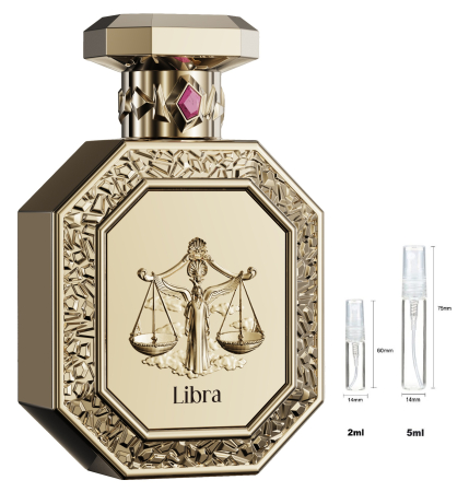 Brand - Sticluță transparentă reutilizabilă cu spray și capac pentru French Avenue Genesis Libra Unisex EDP