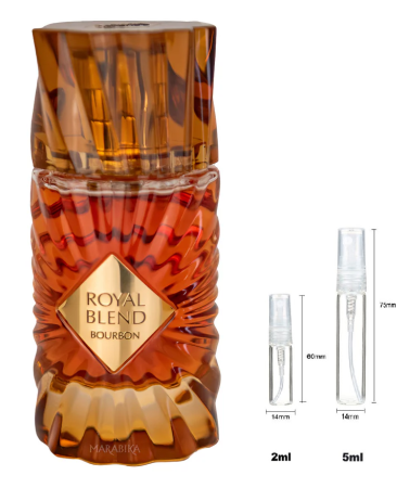 Mostre Reincarcabile - Sticluță transparentă reutilizabilă cu spray și capac pentru French Avenue Royal Blend Bourbon Unisex EDP