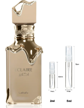 Brand - Sticluță transparentă reutilizabilă cu spray și capac pentru  Lattafa Eclaire EDP Unisex
