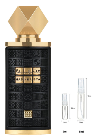 Mostre Reincarcabile - Sticluță transparentă reutilizabilă cu spray și capac pentru Lattafa Mashrabya Unisex EDP