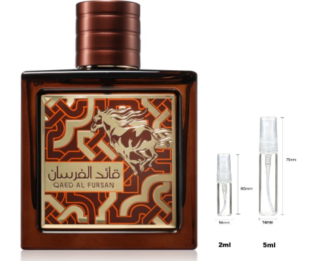 Brand - Sticluță transparentă reutilizabilă cu spray și capac pentru Lattafa Qaed Al Fursan Untamed Unisex EDP 90ml