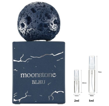 Mostre Reincarcabile - Sticluță transparentă reutilizabilă  cu  spray  și  capac  pentru Moon Stone Blue  French Avenue