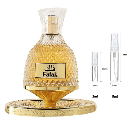 RIIFFS PARFUMS - Sticluță transparentă reutilizabilă cu spray și capac pentru Riiffs Nusuk Falak EDP Unisex