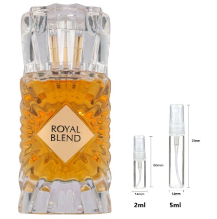 Mostre Reincarcabile - Sticluță transparentă reutilizabilă  cu  spray  și  capac  pentru Royal Blend   French Avenue