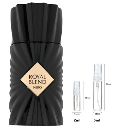 Mostre Reincarcabile - Sticluță transparentă reutilizabilă  cu  spray  și  capac  pentru Royal Blend Nero French Avenue