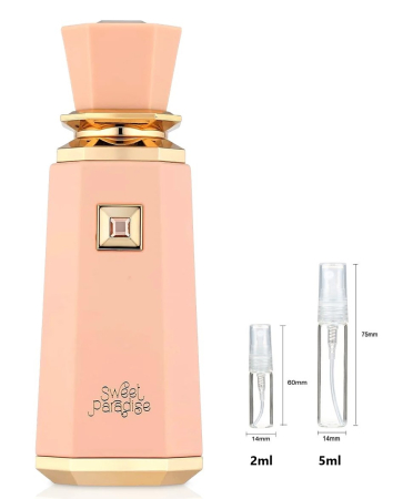 Mostre Reincarcabile - Sticluță transparentă reutilizabilă  cu  spray  și  capac  pentru Sweet Paradise  French Avenue