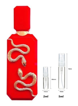 Mostre Reincarcabile - Sticluță transparentă reutilizabilă  cu  spray  și  capac  pentru  Veneno Scarlet   French Avenue