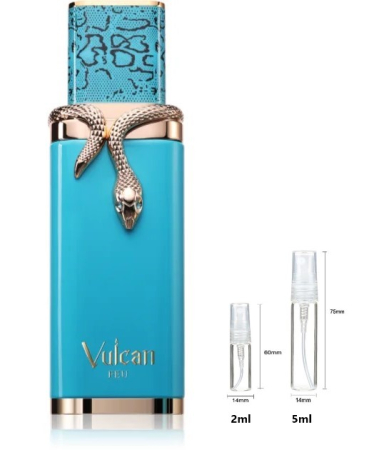 Mostre Reincarcabile - Sticluță transparentă reutilizabilă  cu  spray  și  capac  pentru  Vulcan Feu French Avenue