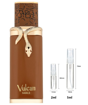 Mostre Reincarcabile - Sticluță transparentă reutilizabilă  cu  spray  și  capac  pentru Vulcan Sable  French Avenue