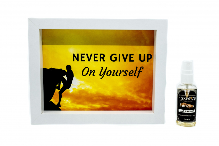 Odorizant casa si birou Essenza Black 50 ml  + Tablou absorbant never give up [1]