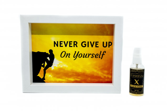 Odorizant casa si birou Essenza X,  50 ml  + Tablou absorbant never give up [1]