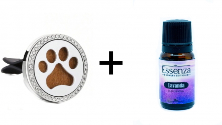 Difuzor arome cu clips - Labute de catel + Essenza Lavanda