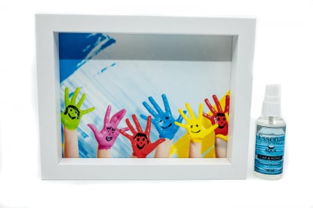 Seturi cadou - Odorizant casa si birou Essenza Aqua 50 ml  + Tablou absorbant happy hands