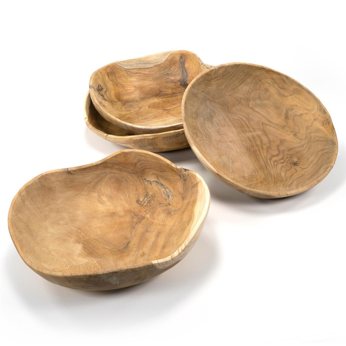 Bol din lemn de TEAK 30x30 cm - ideal pentru fructe, legume - decorativ - executat manual [5]