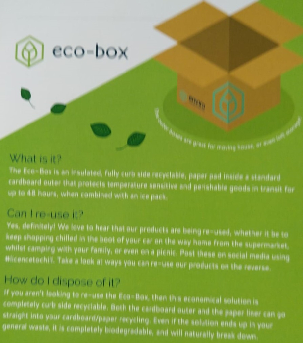 Cutie carton pereti dubli cu izolator termic - 100 reciclabil ECO-BOX - 230 x 230 x 230mm [3]