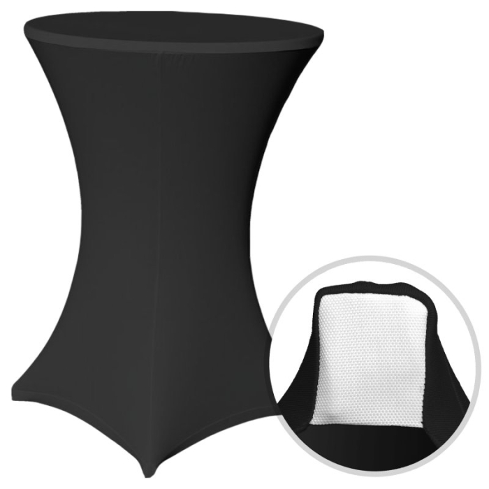 Husa pentru masa pliabila BISTRO - culoare negru - 80x80x120 cm [4]