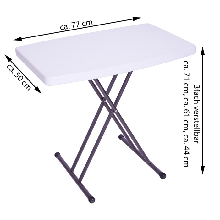 Masa expunere Catering, Party, Market - pliabila in 3 trepte - 50x70x76 cm - cadru metalic , blat ABS [2]