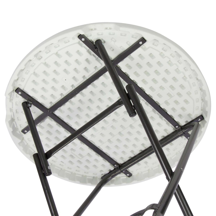 Masa inalta tip Bistro pliabila - 80x80x110 cm - rotunda ABS alb [3]