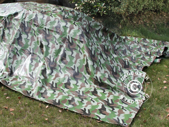 Prelata Tarpaulin cu capse 4X6 metri - material PVC 450g - culoare camouflage [3]