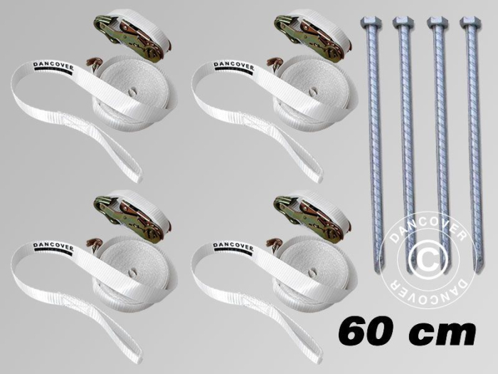 Safety pack - chinga 8m + piron prindere 60 cm - pentru pavilioane  vant puternic [2]