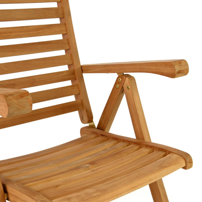 Scaun pentru terasa pliabil din lemn de TEAK - impregnat - reglabil in 6 puncte [5]