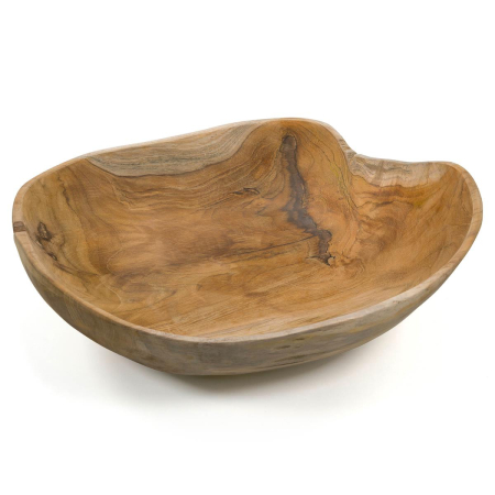 Bol din lemn de TEAK 30x30 cm - ideal pentru fructe, legume - decorativ - executat manual [2]