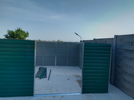 Casuta de gradina PROSHED - 340 x 382 x 205 cm - cu fundatie - din tabla - culoare verde, cca 12.9 mp [2]