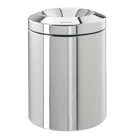 Cos de gunoi Le TUBE - cu deschidere rotunda tip scrumiera - 7 L - crom - 207x277 mm [1]
