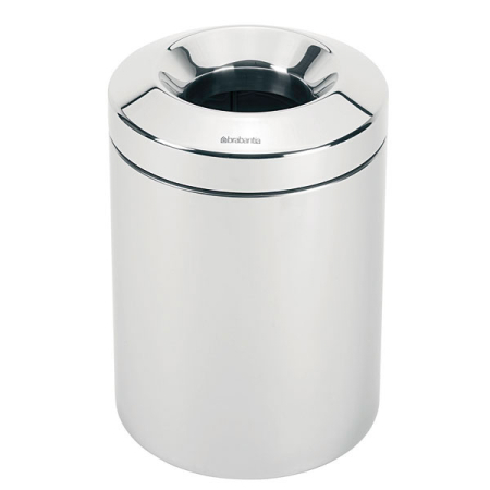 CURATENIE - ODORIZARE - Cos de gunoi Le TUBE - cu deschidere rotunda tip scrumiera - 7 L - crom - 207x277 mm