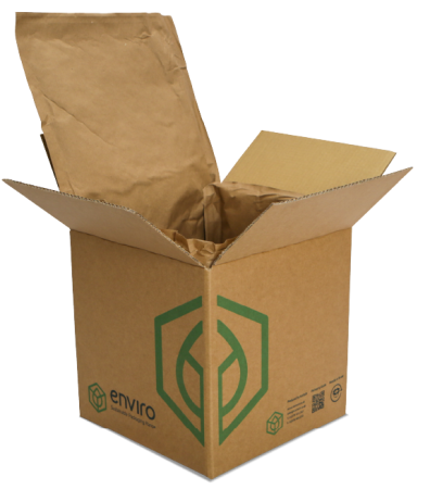 Ambalaje - Cutie carton pereti dubli cu izolator termic - 100 reciclabil ECO-BOX - 335 x 335 x 335mm