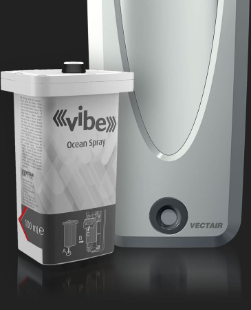 CURATENIE - ODORIZARE - Dispenser odorizare VIBE - prin retea vibratoare - culoare alb