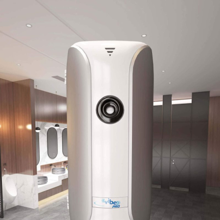 Dispenser odorizare VIBE PRO - prin retea vibratoare - culoare alb / argintiu [1]
