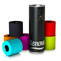 Produse unica folosinta - Hartie igienica Renova PVC - diverse culori - 3 role