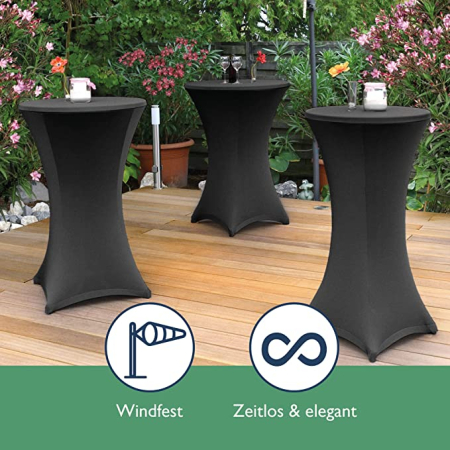 Husa pentru masa pliabila BISTRO - culoare negru - 80x80x120 cm [2]