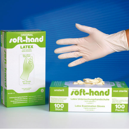 REDUCERI PRET - Manusi examinare SOFT-HAND-Latex, fara pudra-diverse marimi-100 buc