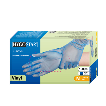 Manusi unica folosinta CLASSIC BLUE-Vinyl albastru usor pudrate-calitate extra light-diverse marimi-100 buc [1]