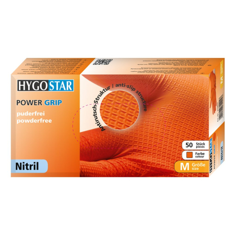 Manusi unica folosinta POWER GRIP - nitril, fara pudra, diverse culori si marimi- anti-alunecare, cu grip-50 buc [2]