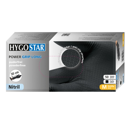 Manusi unica folosinta POWER GRIP - nitril, fara pudra, diverse culori si marimi- anti-alunecare, cu grip-50 buc [7]