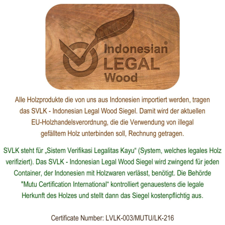Masa din lemn de TEAK - 8 colturi diam 60 cm [5]
