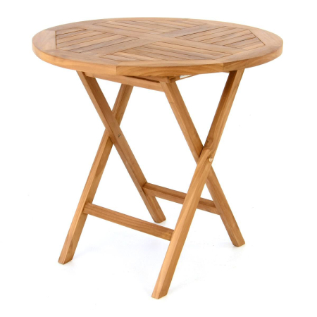 GRADINA - TERASA - Masa din lemn de TEAK - rotunda diam 80 cm  inaltime 75 cm